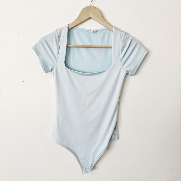Live in the Moment Pants - Live in the Moment blue square neck bodysuit XS